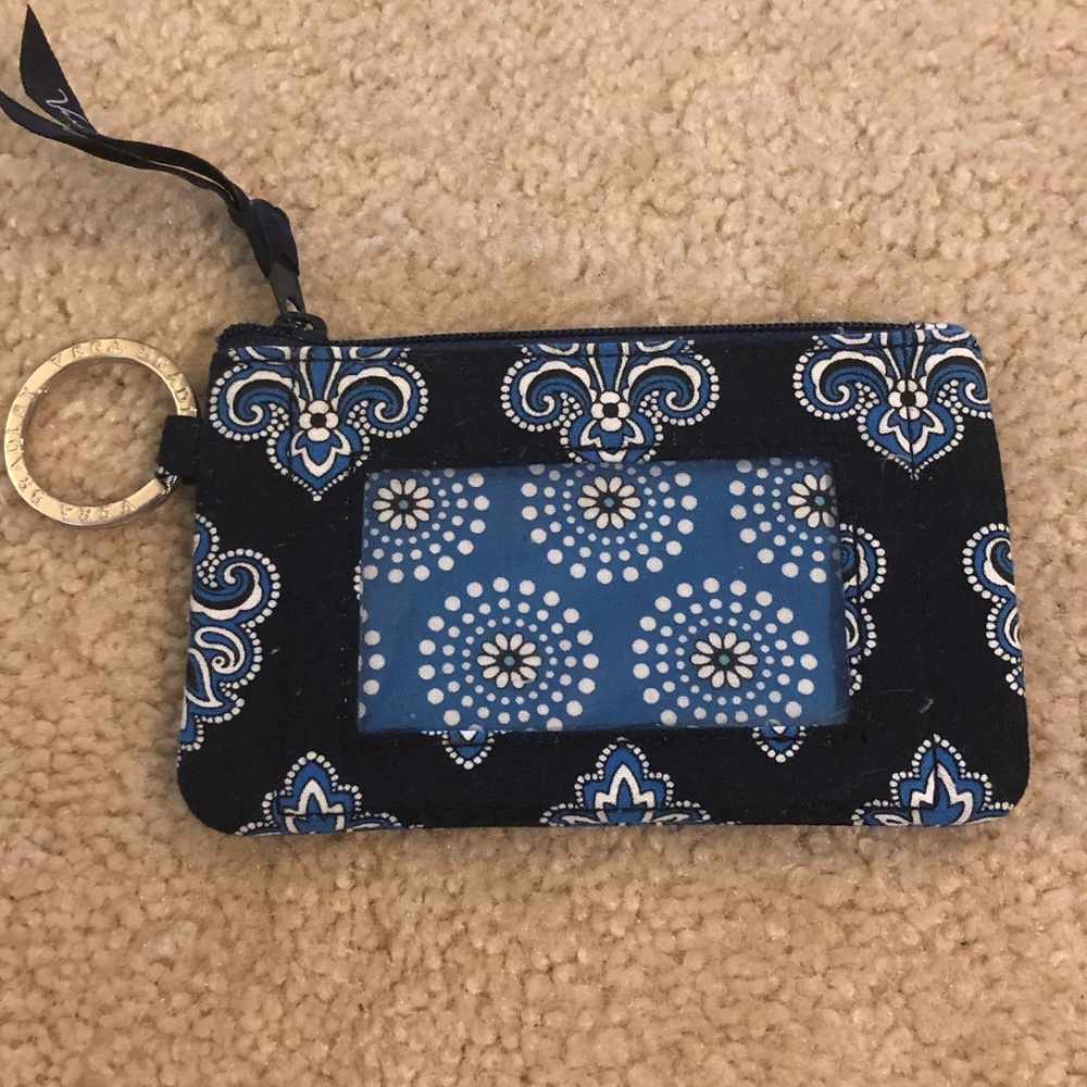 NWOT Very Bradley Blue Fleur De Lis Print ID case